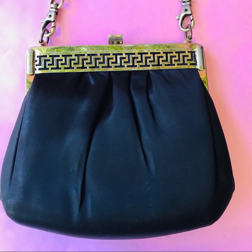 Vintage black/gold mini bag with coin purse - Picture 7 of 15
